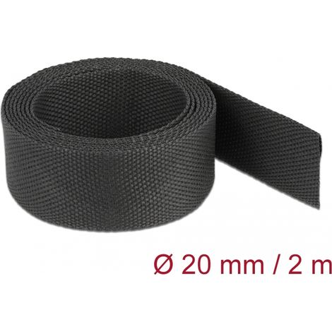 Delock Tubo termorretrÃ¡ctil de tela de 2 m x 20 mm con una relaciÃ³n de contracciÃ³n de 2:1 negro