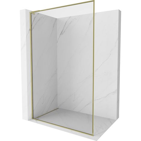 Mexen Kioto-F L Duschwand Walk-in mit Rahmen 85 x 202 cm, transparent 8 mm, gold - 800-085-174-50-00 (1/5)