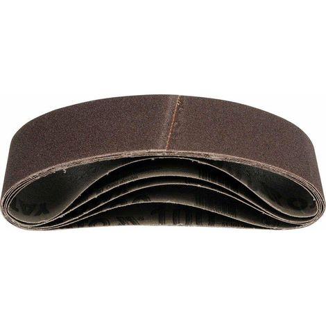 YATO, modelo YT-83227, Cinta abrasiva 75x533 mm, grano 36, ideal para lijado y desbaste de metales y madera, paquete de 5 piezas, herramienta profesional y duradera
