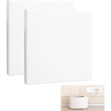 Lot de plaques murales vierges en plastique pour prises ou interrupteurs non utilisés - Dimensions 8,6 x 8,6 cm, facile à installer et durable pour un intérieur soigné (1/5)
