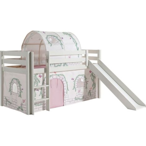Pack - Lit Enfant Toboggan, Tente & Tunnel "Pino Birdy" Blanc (1/5)