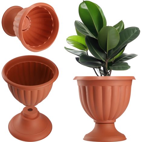 KADAX Blumenschale aus Kunststoff, 35 cm, Terrakotta