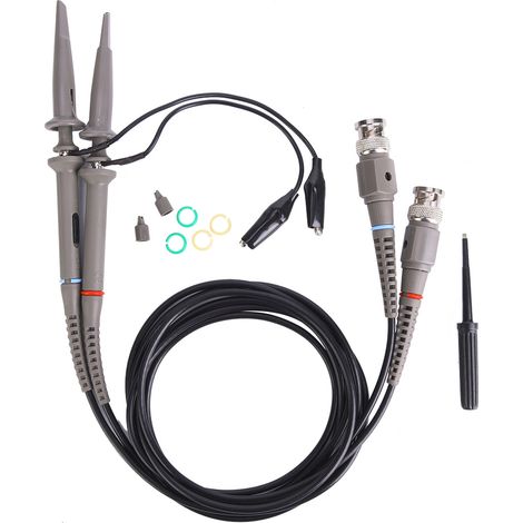Kit de sondes de test pour oscilloscope haute précision P6100, 1X 10X, 100 MHz, accessoires de mesure (1/5)