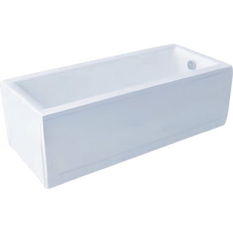 Baignoire rectangulaire avec tablier Adele 150-160-170 x 75cm - Dimensions: 150x75cm - Siphon: Sans (1/3)