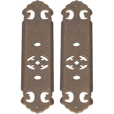 Tirador antiguo chino para puerta doble, fabricado en cobre lacado, de 160 mm de diámetro, con herrajes de montaje. Tirador de barra recta hueca del fabricante. (1/5)