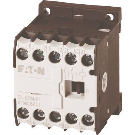 Contacteur de puissance 3p+1O 3kW/400V/AC3 EATON DILEEM-01(24V50HZ)