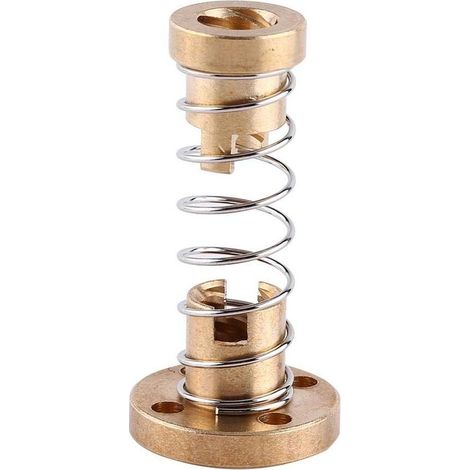 Écrou anti-jeu à ressort – pour vis tige filetée T8 – pièce imprimante 3D – élimine jeu (1/5)