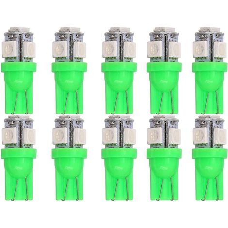 Ampoule LED, lot de 10, culot T10/W5W, 12 V, pour usage résidentiel, commercial ou remplacement des sources lumineuses conventionnelles.-AquaForge (1/3)