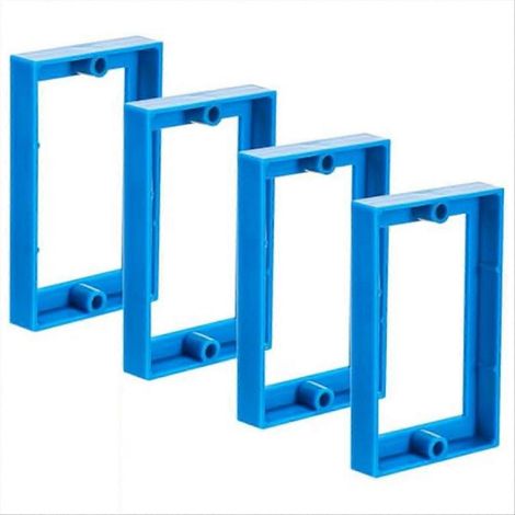Set mit 4 blauen Verlängerungskabeln für Elektroinstallationsdosen, Einzelsteckdosenadapter für Unterputzmontage, Wanddosenverlängerung, Steckdosenreparaturset, Zubehör für die Hausinstallation (1/5)