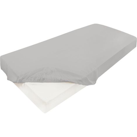 Lenzuolo con angoli in raso con elastico dorato 90/100x190/200x25 Grigio (1/5)