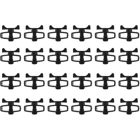 Tendeur de fil de clôture électronique en plastique pour bétail, lot de 24, noir (1/5)