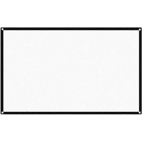 Écran de projection pliable d'extérieur 60 pouces 16:9-133X75X0.2CM-White (1/4)