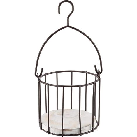 Panier à plantes suspendu en fer Fdit, jardinière murale métal pour intérieur et extérieur (1/5)
