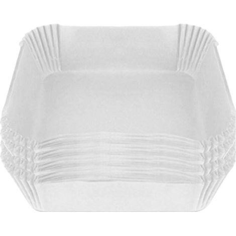 Pergamentpapierbögen, hitzebeständig, Einweg-Fritteuseneinlage für Grillofen-white-100pcs-B- 7.87x7.87x1.97-White 100Pcs (1/5)