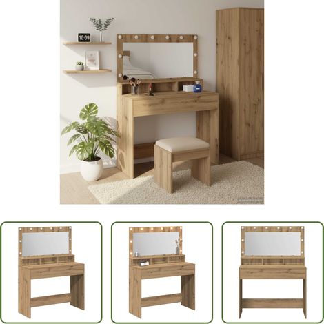 Schminktisch mit Spiegel - Schminktisch Artisan-Eiche 100 x 41 x 135 cm Holzwerkstoff (1/5)