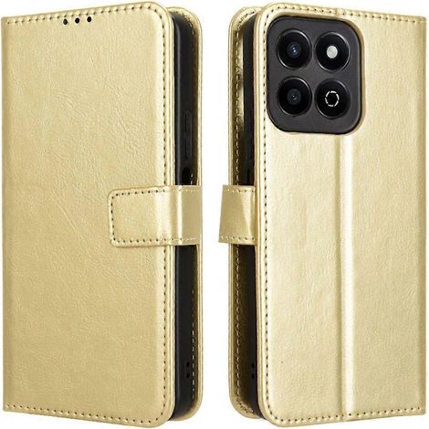 Brieftaschenhülle aus Crazy-Horse-Leder mit Struktur, kompatibel mit Honor 200 Smart 5G / Play 60 Plus 5G (1/5)