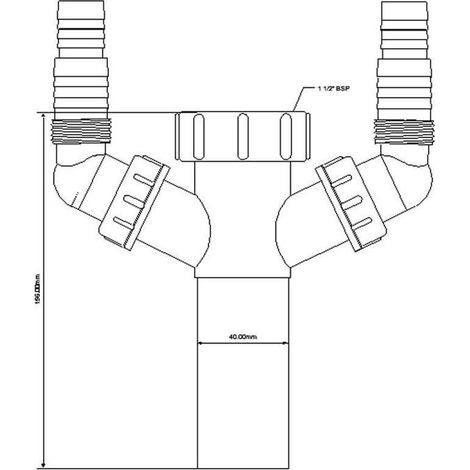 Sifón mcalpine hc14 para lavadora y lavavajillas cromado (1/2)