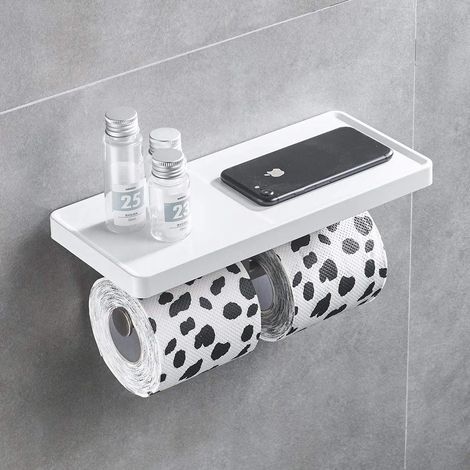 Toilettenpapierhalter, Wandmontage, weiß (1/5)