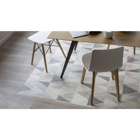 Tapis PVC Carreaux Ciment / Tapis PVC différentes Tailles / Vinyle idéal Style suédois / Tapis de Passage / Recouvrement de Sol - 60x40cm - Diamond Cream.