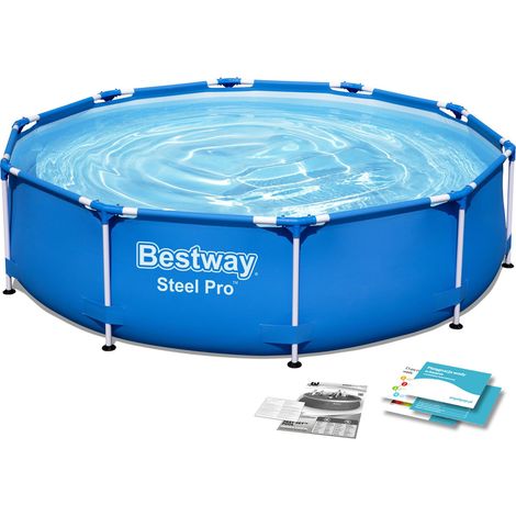 Bestway – Piscine hors sol cadre 305 x 76 cm – Matériau PVC 3 couches – Capacité 4678 litres – Installation rapide en 3 étapes (1/5)