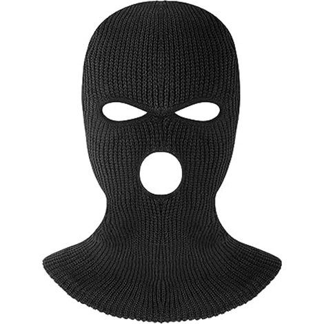 Balaclava - Bonnet Couvre-Visage Tricoté 3-Trous - Pour Sports Extérieurs Hiver - Taille Unique Adulte (1/5)