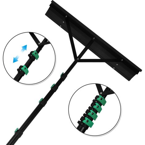 TolleTour Rastrillo para nieve extensible 108-360 cm, Quitanieves de aluminio para tejados con cuchilla de 70 cm y 4 varillas ajustables (1/5)