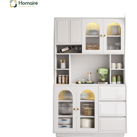 Flur- Garderobenschrank weiß aus MDF 106 x 30 x 175 cm HOMAIRE (1/5)