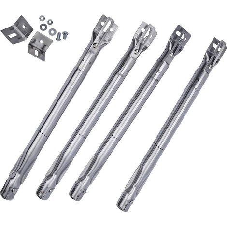 Lot de 4 brûleurs en acier inoxydable de 35,5 à 48 cm pour barbecue à gaz (1/5)