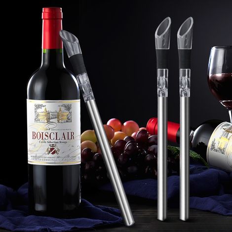 Ensemble de 3 baguettes multifonctionnelles en acier inoxydable pour le vin et le vin de glace - un accessoire de vin très pratique-AquaForge (1/4)