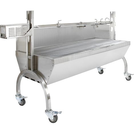 Kukoo- Asador Giratorio de Cerdo 90kg Barbacoa para Asar Cerdo Carne Parrilla Grande con Asador de Saliva de Cordero Grill Altura Regulable Espetón Motorizado, con Cuchillo+Tenedor de Trinchar GRATIS (1/5)