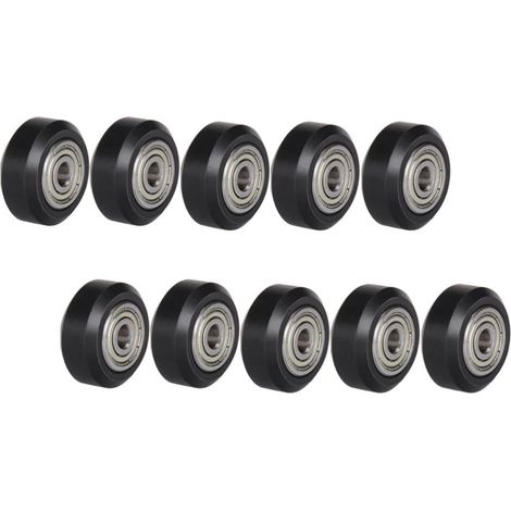 10 Pièces Poulies en Plastique Noires pour Imprimante 3d Rainure en V, Forme Ronde, Résistance à L'usure et Fonctionnement Fluide, Accessoires Passifs Essentiels (1/5)