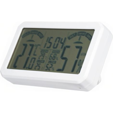 Mini higrómetro y termómetro digital HABOTEST, sensor de humedad interior, sensor de temperatura ambiente con soporte y orificio, indicador de temperatura y humedad para el hogar, invernadero, jardín, (1/5)