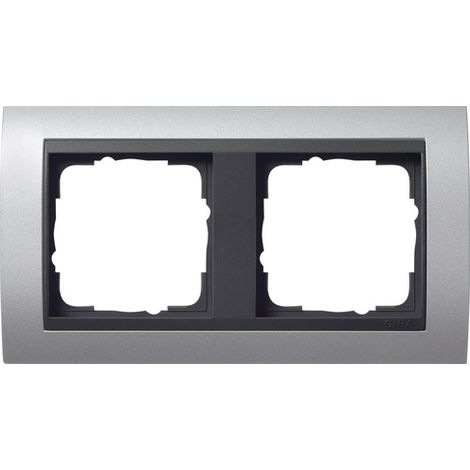 GIRA 021206 CADRE DE FINITION 2 POSTES POUR ANTHRACITE EVENT ALUMINIUM COULEUR
