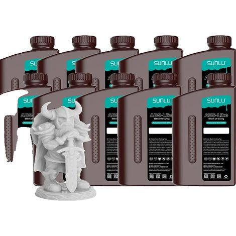 Resina fotopolimerica 3D, alta precisione, compatibilità versatile, grigio simile all'ABS (1/2)