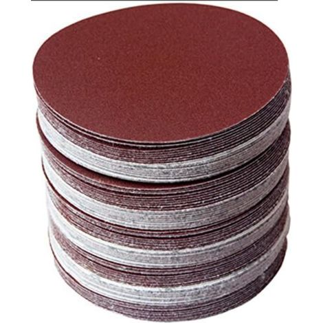 poucesPapier de 600 Grains Papier Abrasif Disques de Ponçage Recharge de Boucle de Crochet Sablé Rond Sand 100PCS4 100pcs 4 pouces Verre
