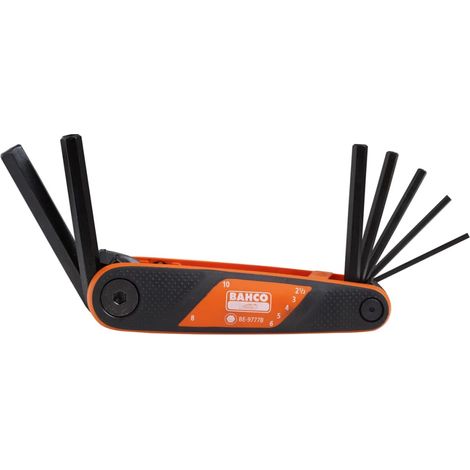 Juego de 7 llaves hexagonales pavonadas BE-9777B, marca Bahco (1/2)