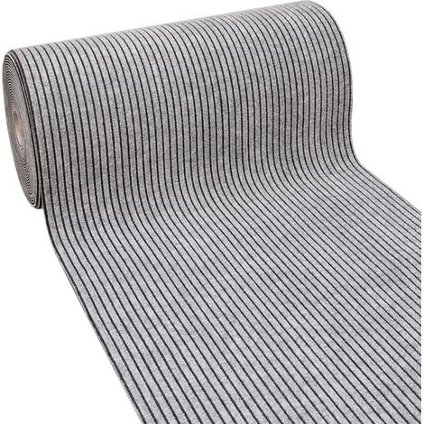 Passatoia Ingresso Esterno Interno Su Misura Al Metro H100 Cm Tappeto Asciugapassi Moquette - Grigio