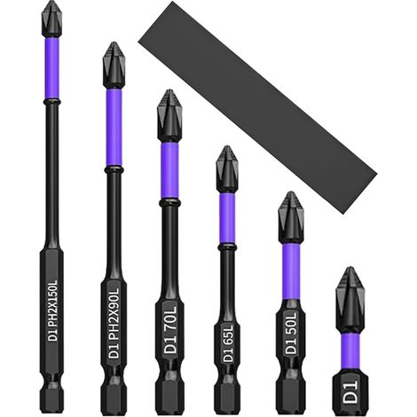 Magnetic screwdriver drill bit set,  6-piece non-slip precision pins,  widely applicable,  versatile extractor for electronics (1/5)