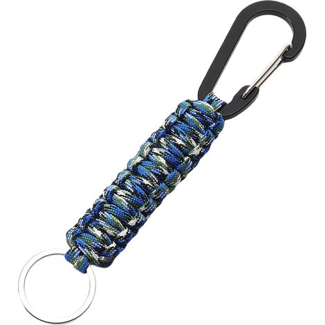 Porte-clés à corde tressée avec nœud parapluie, matériau robuste résistant pour usage extérieur quotidien et activités en plein air (1/5)