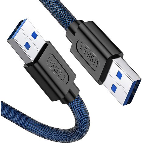 Câble USB 3.0 A vers A Mâle, Câble USB 3.0 Mâle vers Mâle Cordon USB double extrémité pour refroidisseur d'ordinateur portable (0,5M) (1/5)
