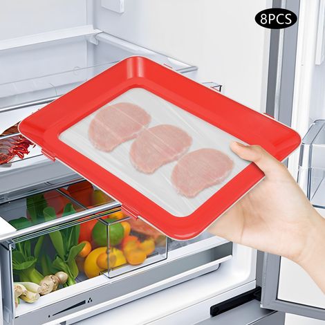 YISSALE-Lebensmittelaufbewahrungsschale mit Deckel - stapelbare Frischhalteschalen aus BPA-freiem Kunststoff, wiederverwendbar und spülmaschinenfest, ideal für Obst, Gemüse, Fleisch und Reste, geeigne (1/5)
