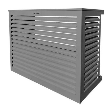 DECOCLIM - Cache unité extérieure en aluminium gris poussière taille S - 23AS7037