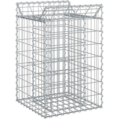 Maison Exclusive - Gabionen-Hochbeet Silber