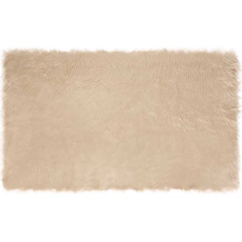 Maison Exclusive - Alfombra de de oveja sintética TAFALLA Beige 1