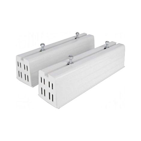 Lot de 2 supports de climatisation sol PVC - L 400 x l 80 x H 95 mm - Charge 400 kg - Ram