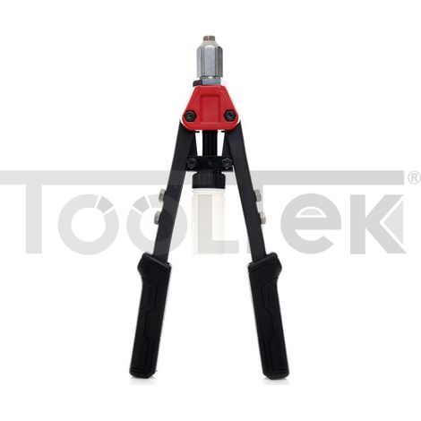 RIVETTATRICE MANUALE 13" DOPPIA LEVA DUE BRACCI SERBATOIO PORTA RIVETTI (1/5)