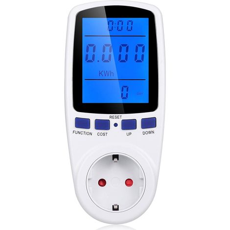 Wattmètre Prize Compteur d'Énergie, Surveillance and Ecran LCD Rétroéclairé, Prize Consommation Electrique Protection Contre Les Surcharges, 3680W MAX (1/4)