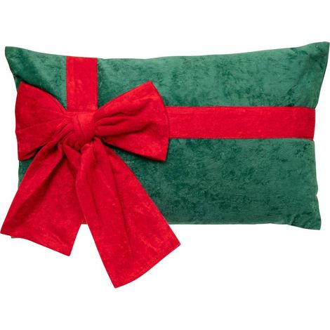 Cuscino a fiocco vel verde 30x50 - Feeric lights & christmas