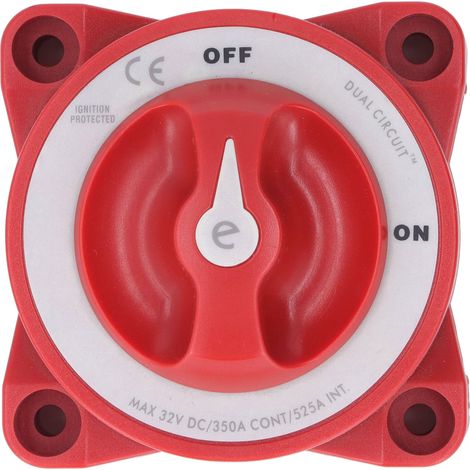 Interrupteur marche/arrêt à bouton-poussoir pour batterie, 2 positions, 4 bornes, étanche IP66, 350 A, universel pour yacht, camping-car, voiture, bateau