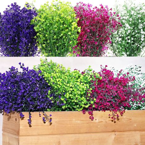 Lot de 12 Bouquets de Fleurs artificielles résistantes aux UV pour Arrangements Floraux, décoration de Table, Maison, Jardin, Cuisine (1/5)